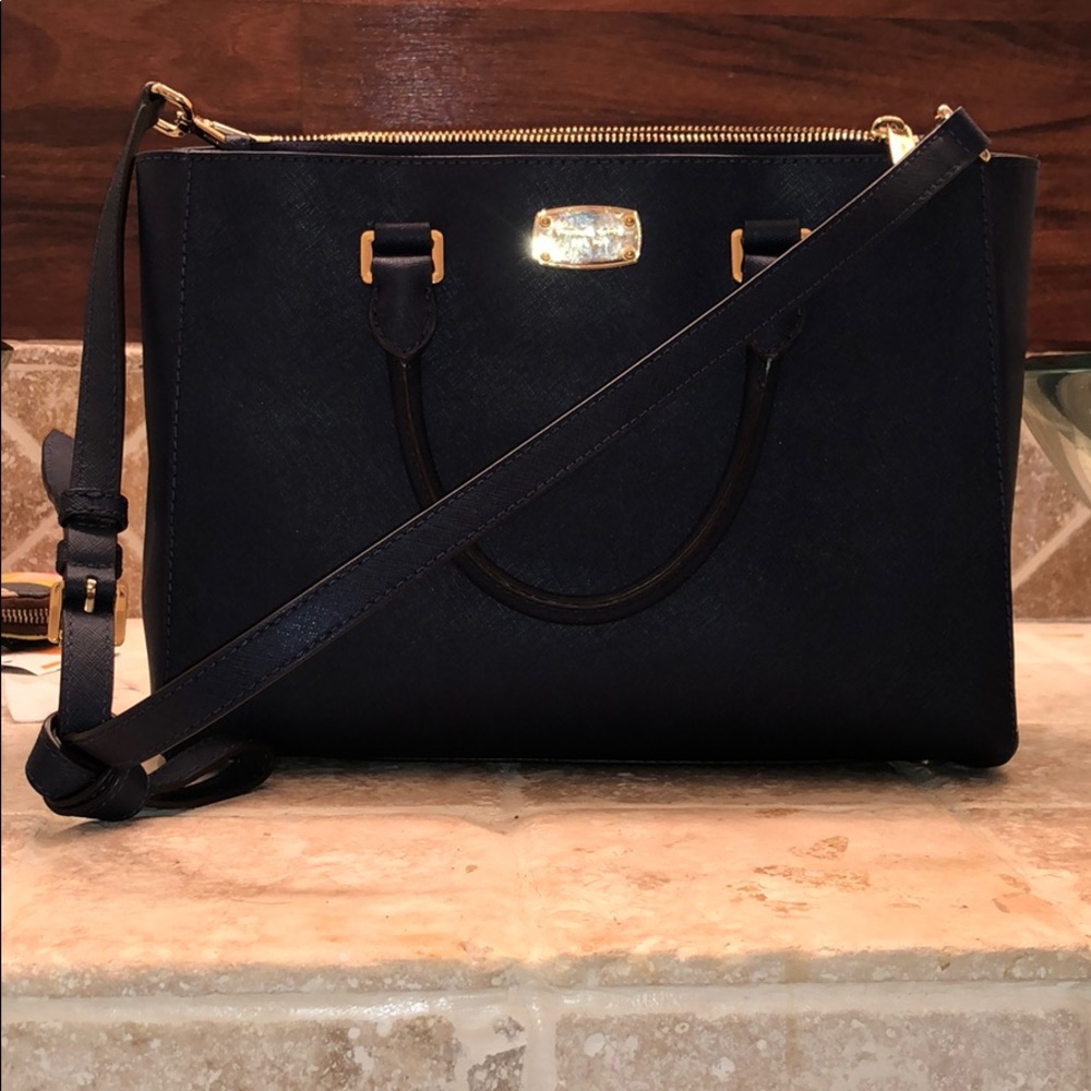 Navy blue Michael Kors purse